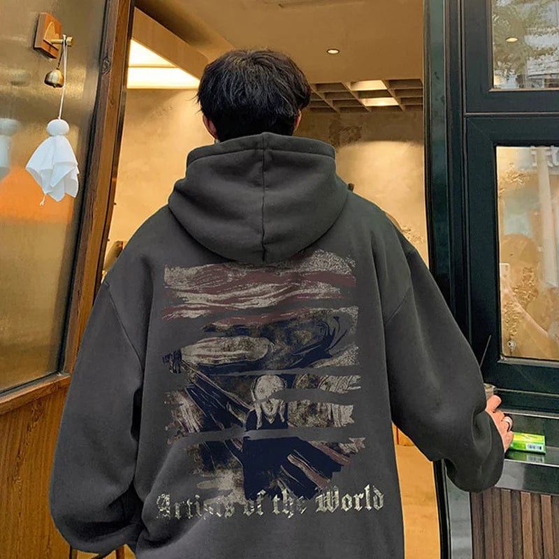 Eleganza Italiana Autumn Goth Graphic Print Hooded Sweatshirts For Men Oversized Y2K Streetwear Hoodies New In Harajuku Fashion Pullover Hoodie Streetwear high fashion shein amazon temu target Walmart online