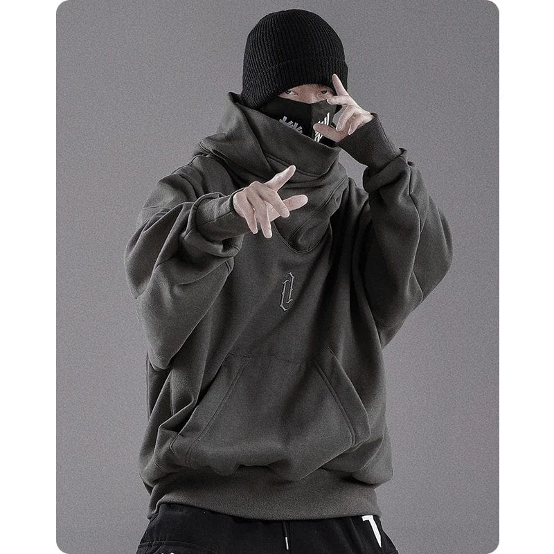 Eleganza Italiana Autumn winter High collar hoodie loose comfortable Men&