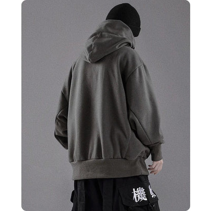 Eleganza Italiana Autumn winter High collar hoodie loose comfortable Men&