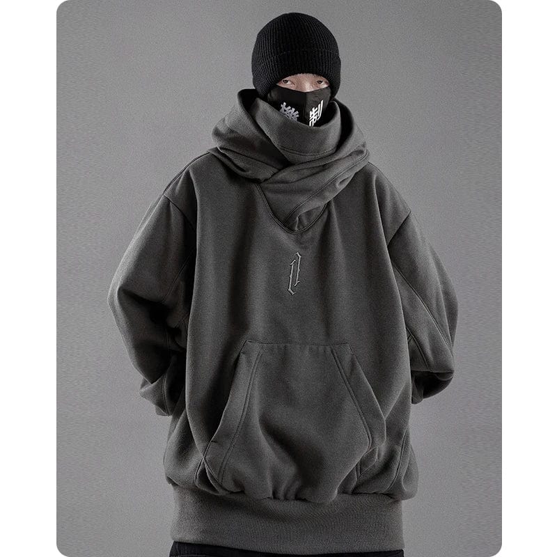 Eleganza Italiana Autumn winter High collar hoodie loose comfortable Men&