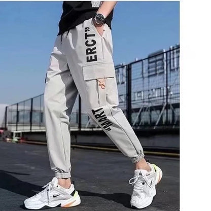 Eleganza Italiana Autumn Winter Y2K Fashion Pockets Long Cargo Pants Men Patchwork Casual Loose Trousers All Match Trousers Letter Male Clothes Streetwear high fashion shein amazon temu target Walmart online