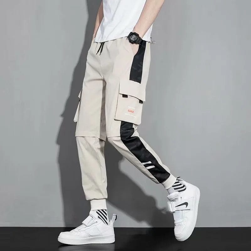 Eleganza Italiana Autumn Winter Y2K Fashion Pockets Long Cargo Pants Men Patchwork Casual Loose Trousers All Match Trousers Letter Male Clothes Streetwear high fashion shein amazon temu target Walmart online