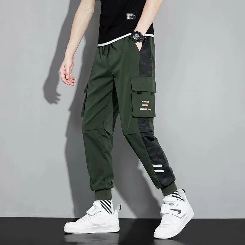 Eleganza Italiana Autumn Winter Y2K Fashion Pockets Long Cargo Pants Men Patchwork Casual Loose Trousers All Match Trousers Letter Male Clothes Streetwear high fashion shein amazon temu target Walmart online