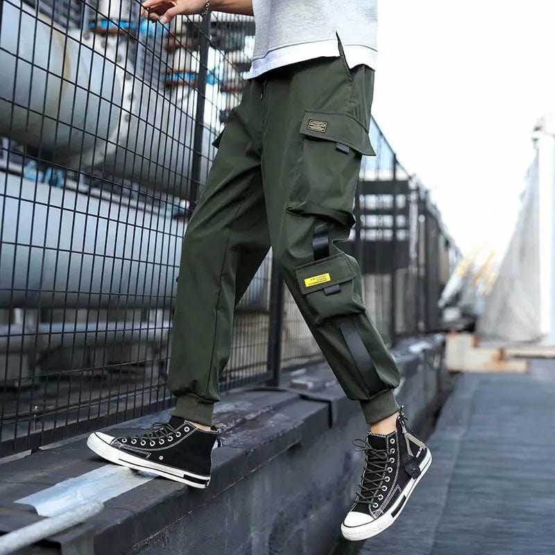 Eleganza Italiana Autumn Winter Y2K Fashion Pockets Long Cargo Pants Men Patchwork Casual Loose Trousers All Match Trousers Letter Male Clothes Streetwear high fashion shein amazon temu target Walmart online