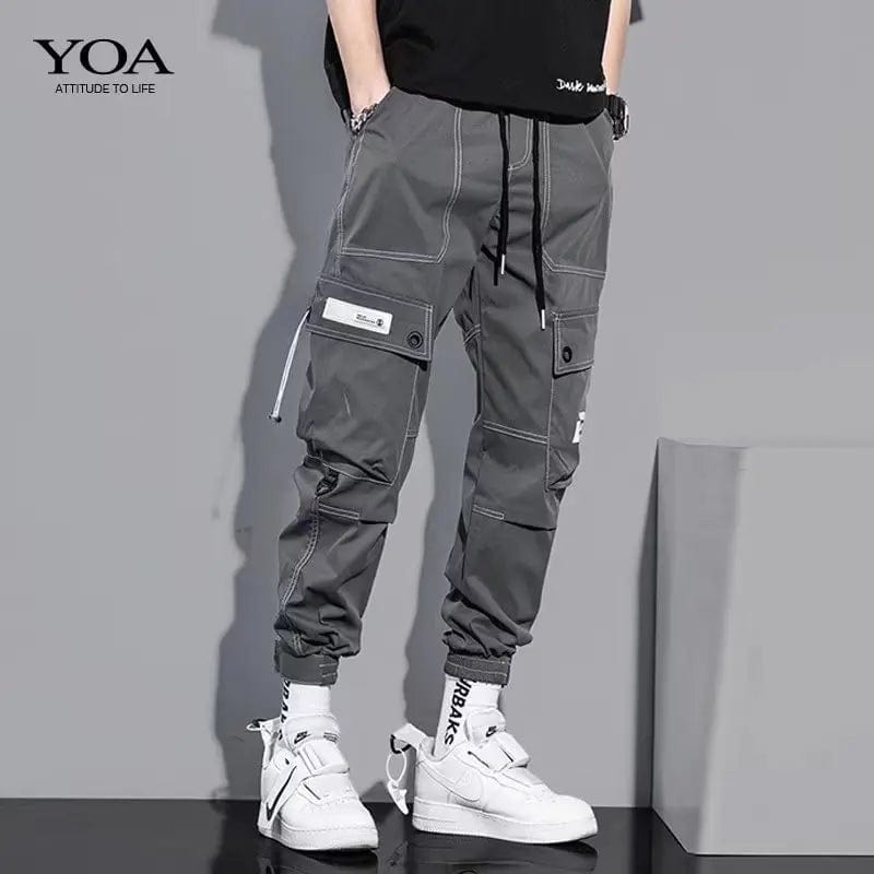 Eleganza Italiana Autumn Winter Y2K Fashion Pockets Long Cargo Pants Men Patchwork Casual Loose Trousers All Match Trousers Letter Male Clothes Streetwear high fashion shein amazon temu target Walmart online