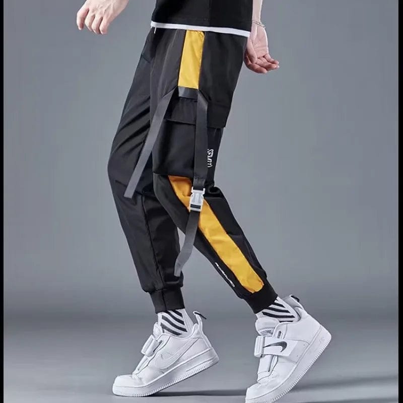 Eleganza Italiana Autumn Winter Y2K Fashion Pockets Long Cargo Pants Men Patchwork Casual Loose Trousers All Match Trousers Letter Male Clothes Streetwear high fashion shein amazon temu target Walmart online