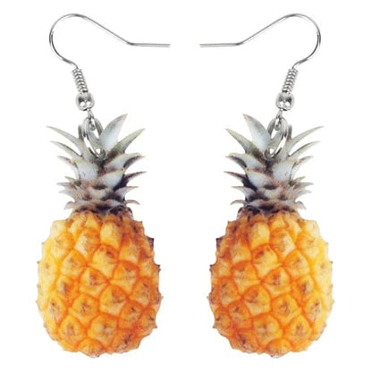 Eleganza Italiana Bonsny Acrylic Tropic Pineapple Fruit Earrings Big Long Dangle Drop Fashion Summer Jewelry For Women Girl Ladies Teens Gift Bulk Streetwear high fashion shein amazon temu target Walmart online