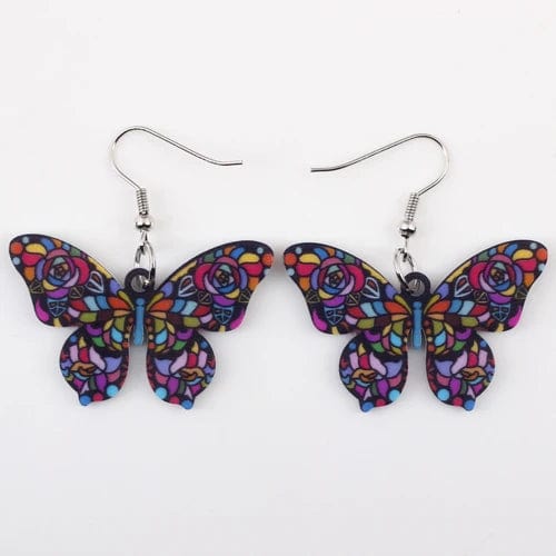 Eleganza Italiana Bonsny Drop Butterfly Earrings Long Big Dangle Acrylic Earrings 2015 News Spring Summer Girl Woman Fashion  Jewelry Accessories Streetwear high fashion shein amazon temu target Walmart online