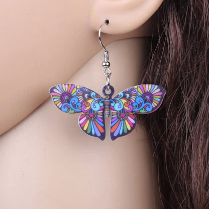 Eleganza Italiana Bonsny Drop Butterfly Earrings Long Big Dangle Acrylic Earrings 2015 News Spring Summer Girl Woman Fashion  Jewelry Accessories Streetwear high fashion shein amazon temu target Walmart online