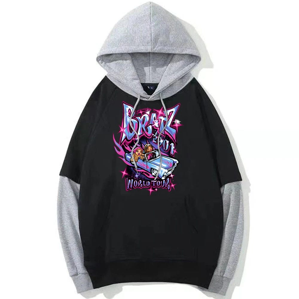 Eleganza Italiana Bratz Letter Sweatshirt Harajuku Kawaii Cartoon Hoodie Men/Women Fall/Winter Clothes Aesthetic y2k Oversized Hoodies Bratzs Streetwear high fashion shein amazon temu target Walmart online