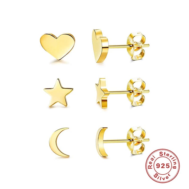 Eleganza Italiana CANNER Turquoise Star Moon 3 4Pcs Set Earrings Pendientes Korean Fashion Y2K Earrings For Women Piercing Stud Earrings Jewelrys Streetwear high fashion shein amazon temu target Walmart online