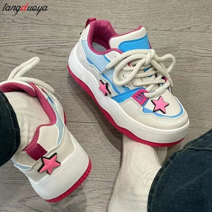 Eleganza Italiana Cartoon Lotso Women Thick Sole Shoes Summer New Breathable Casual Female Sneaker Y2k Street Spice Girl Platform Shoes sneakers Streetwear high fashion shein amazon temu target Walmart online