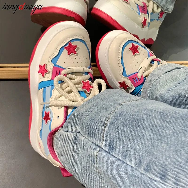 Eleganza Italiana Cartoon Lotso Women Thick Sole Shoes Summer New Breathable Casual Female Sneaker Y2k Street Spice Girl Platform Shoes sneakers Streetwear high fashion shein amazon temu target Walmart online