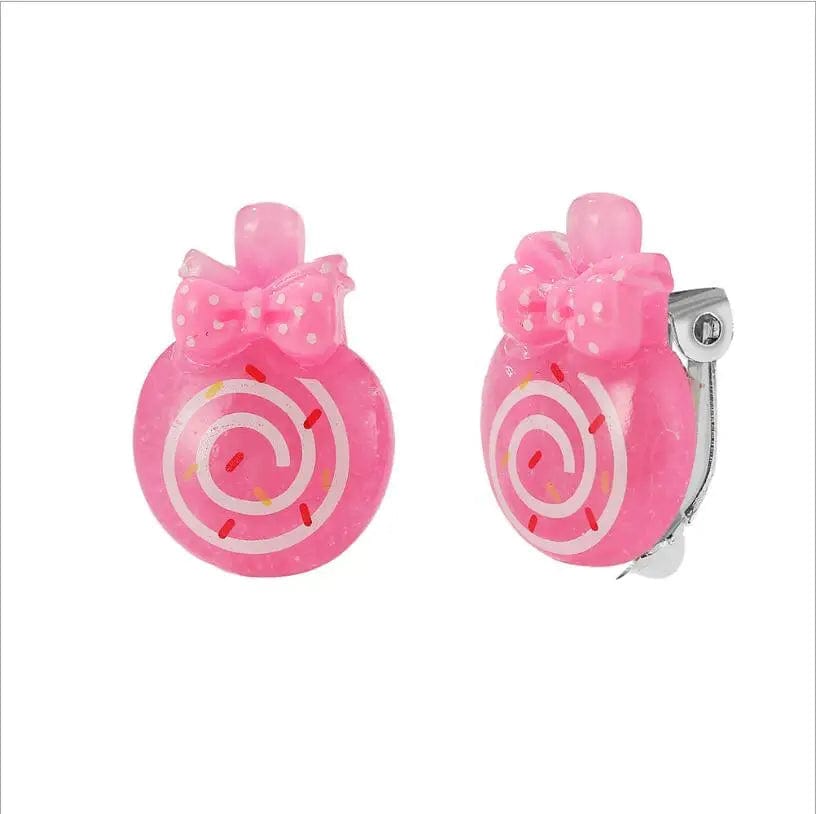 Eleganza Italiana Children Baby Girl Jewelry Kids Cute Animal Fruit Cherry Resin Ear Clip On Pierced Party Gift Cartoon Flower Earrings Streetwear high fashion shein amazon temu target Walmart online