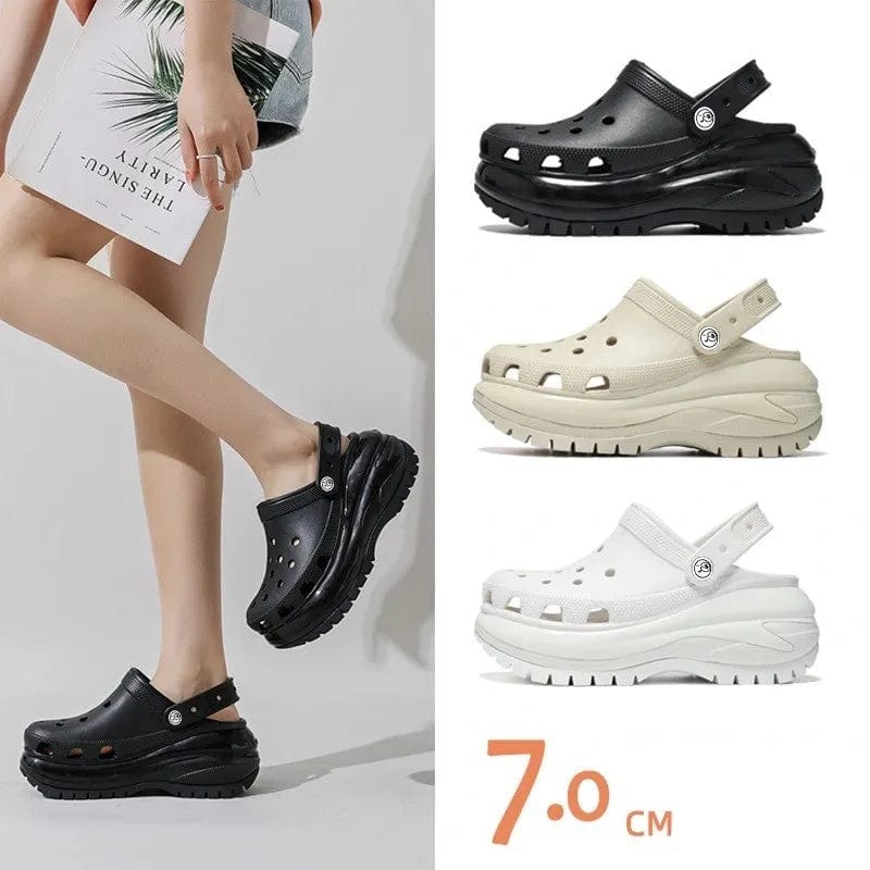 Eleganza Italiana Clogs Women Sandals Summer Casual EVA Lightweight Beach 7cm Shoes Outdoor Anti Slip Thick Sole Slides Couple Garden Slipper Streetwear high fashion shein amazon temu target Walmart online