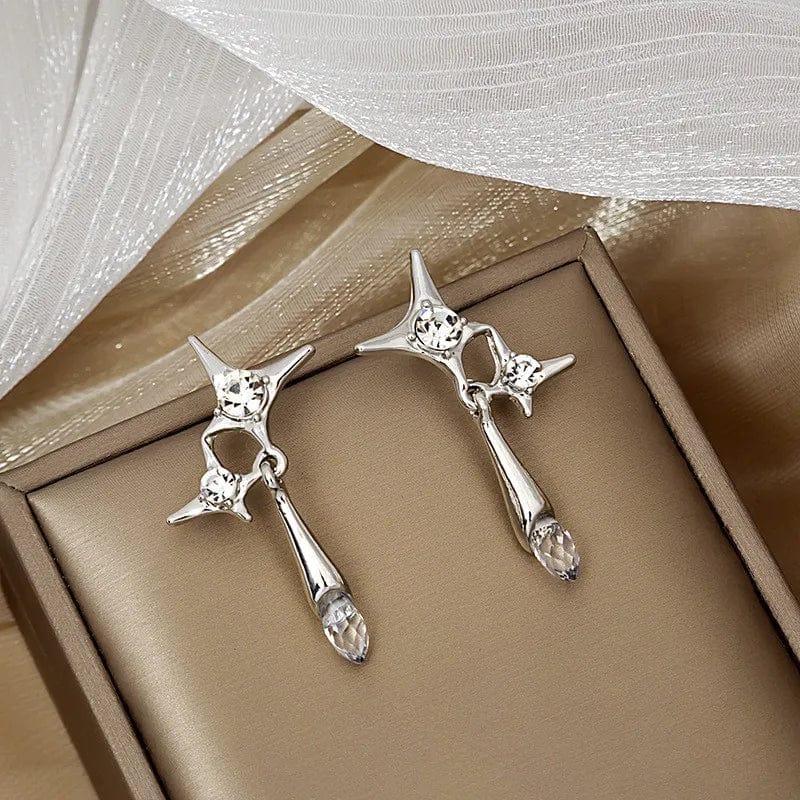 Eleganza Italiana Cool Y2K Star Drop Earrings Hot Girl Harajuku Creative Planet Pearl Crystal Stars Earings Korean Fashion for Women Punk Jewelry Streetwear high fashion shein amazon temu target Walmart online