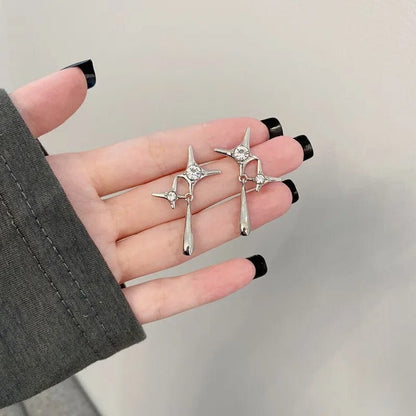 Eleganza Italiana Cool Y2K Star Drop Earrings Hot Girl Harajuku Creative Planet Pearl Crystal Stars Earings Korean Fashion for Women Punk Jewelry Streetwear high fashion shein amazon temu target Walmart online