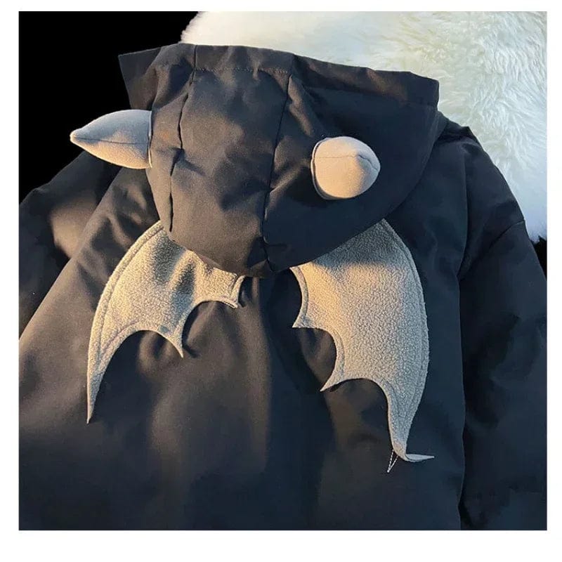 Eleganza Italiana Couples Winter Devil Bread Clothing Casual Hooded Jacket Embroidered Cotton-padded Y2K Jackets Coats New Jacket In Winter 2023 Streetwear high fashion shein amazon temu target Walmart online