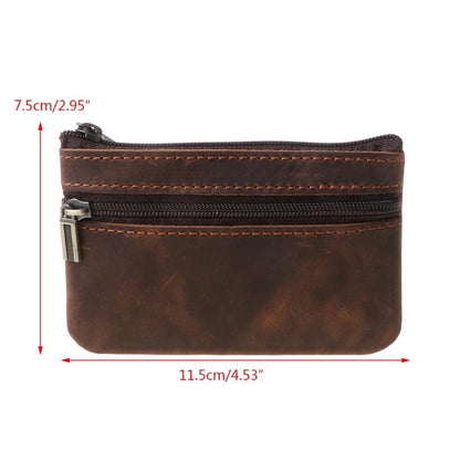 Eleganza Italiana Cowhide Slim Coin Purse Women Coin Purse Men Zipper Around Wallet Card Holder Streetwear high fashion shein amazon temu target Walmart online