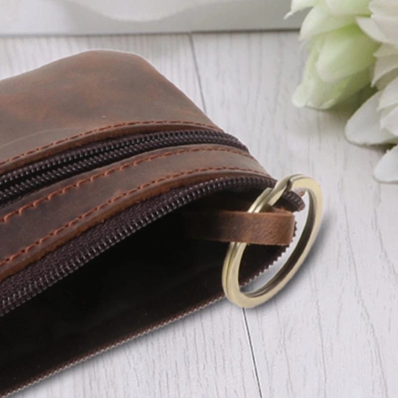 Eleganza Italiana Cowhide Slim Coin Purse Women Coin Purse Men Zipper Around Wallet Card Holder Streetwear high fashion shein amazon temu target Walmart online