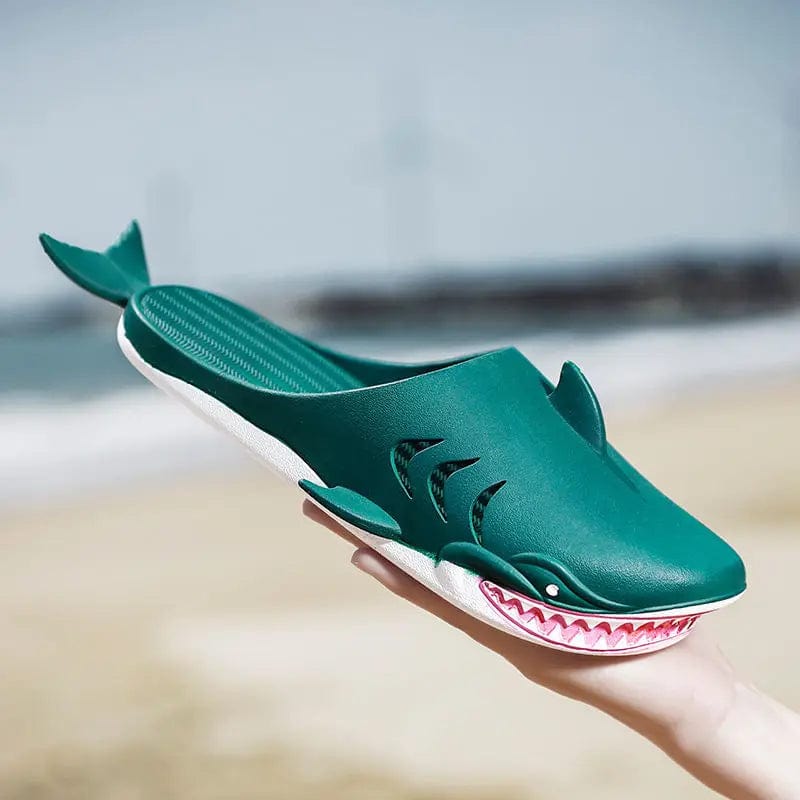 Eleganza Italiana Creative Streetwear Slides Men Red Shark Slipper Summer Blue Slides Male Boys Outdoor Beach Shoes Man Fish Slippers For Swimming Streetwear high fashion shein amazon temu target Walmart online