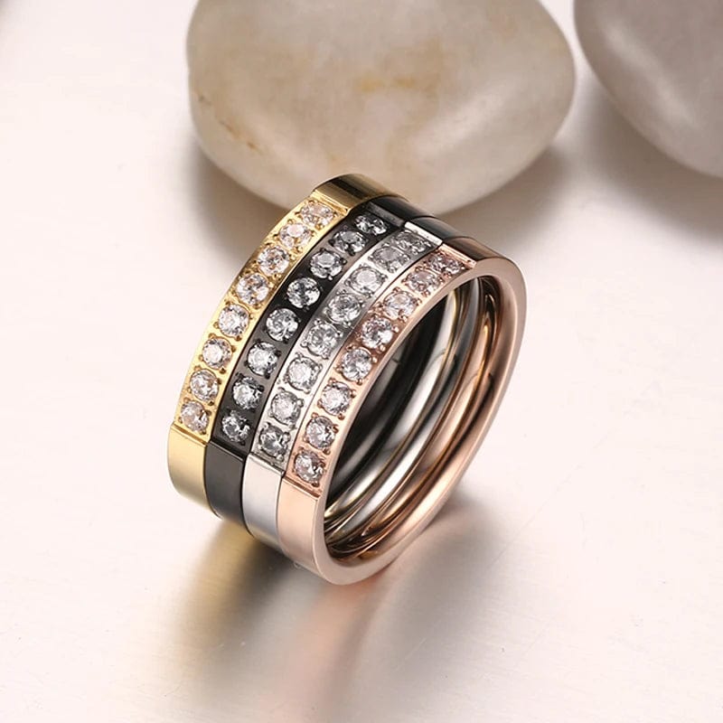 Eleganza Italiana Cute 3mm Romantic Wedding Engagement Rings Women AAA+ CZ Stone Crystal Ring Streetwear high fashion shein amazon temu target Walmart online