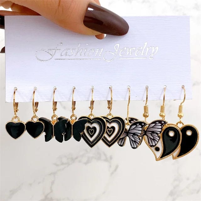 Eleganza Italiana Cute Cartoon Duck Drop Earrings Set for Women Animal Butterfly Heart Girl Kids Dangle Earring Y2K Geometric Trendy Jewelry Gifts Streetwear high fashion shein amazon temu target Walmart online