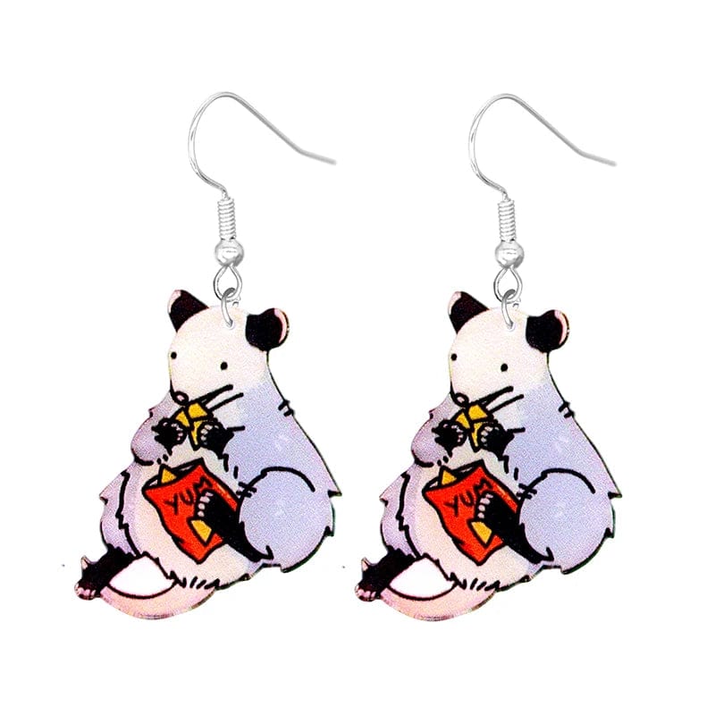 Eleganza Italiana Cute Cat Design Dangle Earrings Acrylic Jewelry Adorable Gift For Women Girls Daily Casual Frog Bee Pig Hamster Streetwear high fashion shein amazon temu target Walmart online