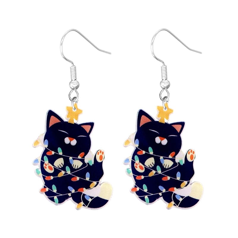 Eleganza Italiana Cute Cat Design Dangle Earrings Acrylic Jewelry Adorable Gift For Women Girls Daily Casual Frog Bee Pig Hamster Streetwear high fashion shein amazon temu target Walmart online