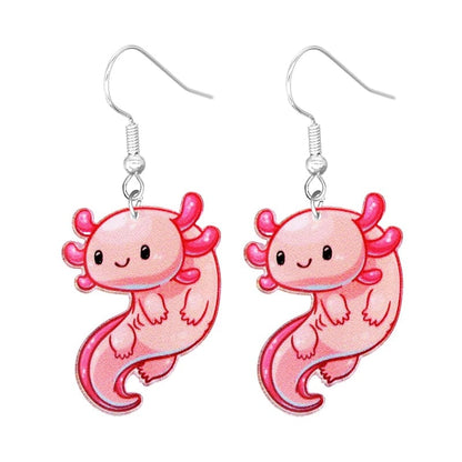 Eleganza Italiana Cute Cat Design Dangle Earrings Acrylic Jewelry Adorable Gift For Women Girls Daily Casual Frog Bee Pig Hamster Streetwear high fashion shein amazon temu target Walmart online