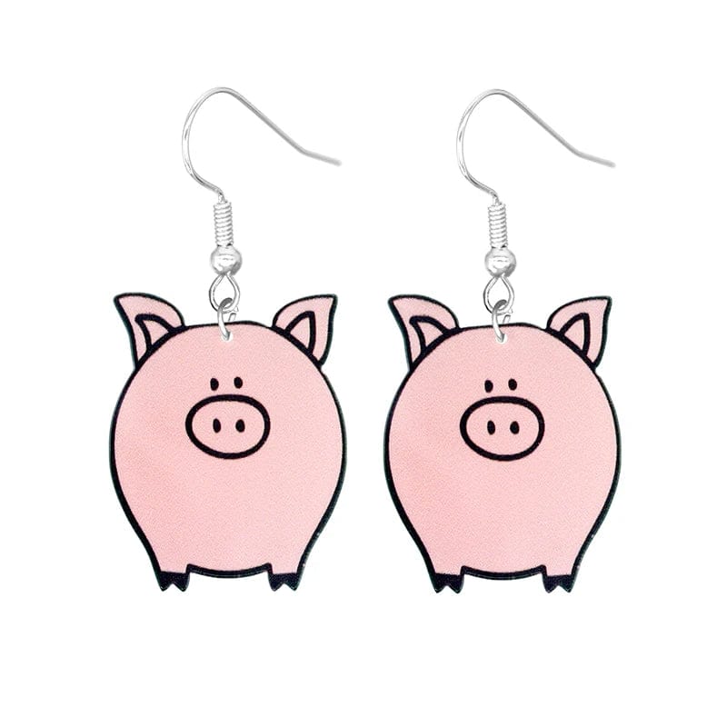 Eleganza Italiana Cute Cat Design Dangle Earrings Acrylic Jewelry Adorable Gift For Women Girls Daily Casual Frog Bee Pig Hamster Streetwear high fashion shein amazon temu target Walmart online