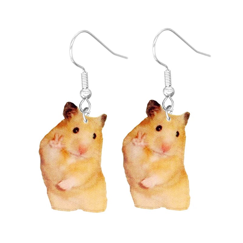 Eleganza Italiana Cute Cat Design Dangle Earrings Acrylic Jewelry Adorable Gift For Women Girls Daily Casual Frog Bee Pig Hamster Streetwear high fashion shein amazon temu target Walmart online