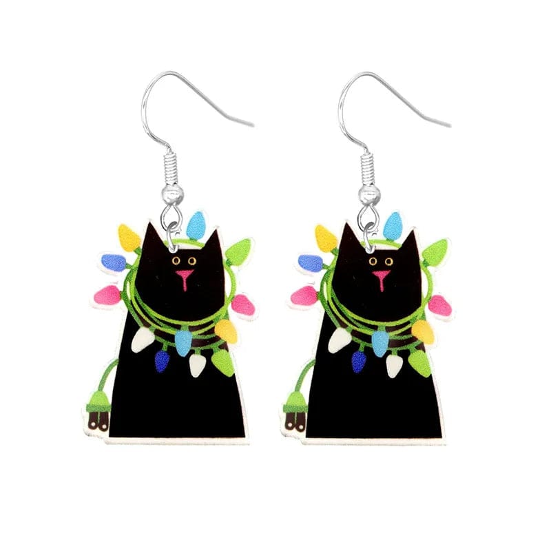 Eleganza Italiana Cute Cat Design Dangle Earrings Acrylic Jewelry Adorable Gift For Women Girls Daily Casual Frog Bee Pig Hamster Streetwear high fashion shein amazon temu target Walmart online