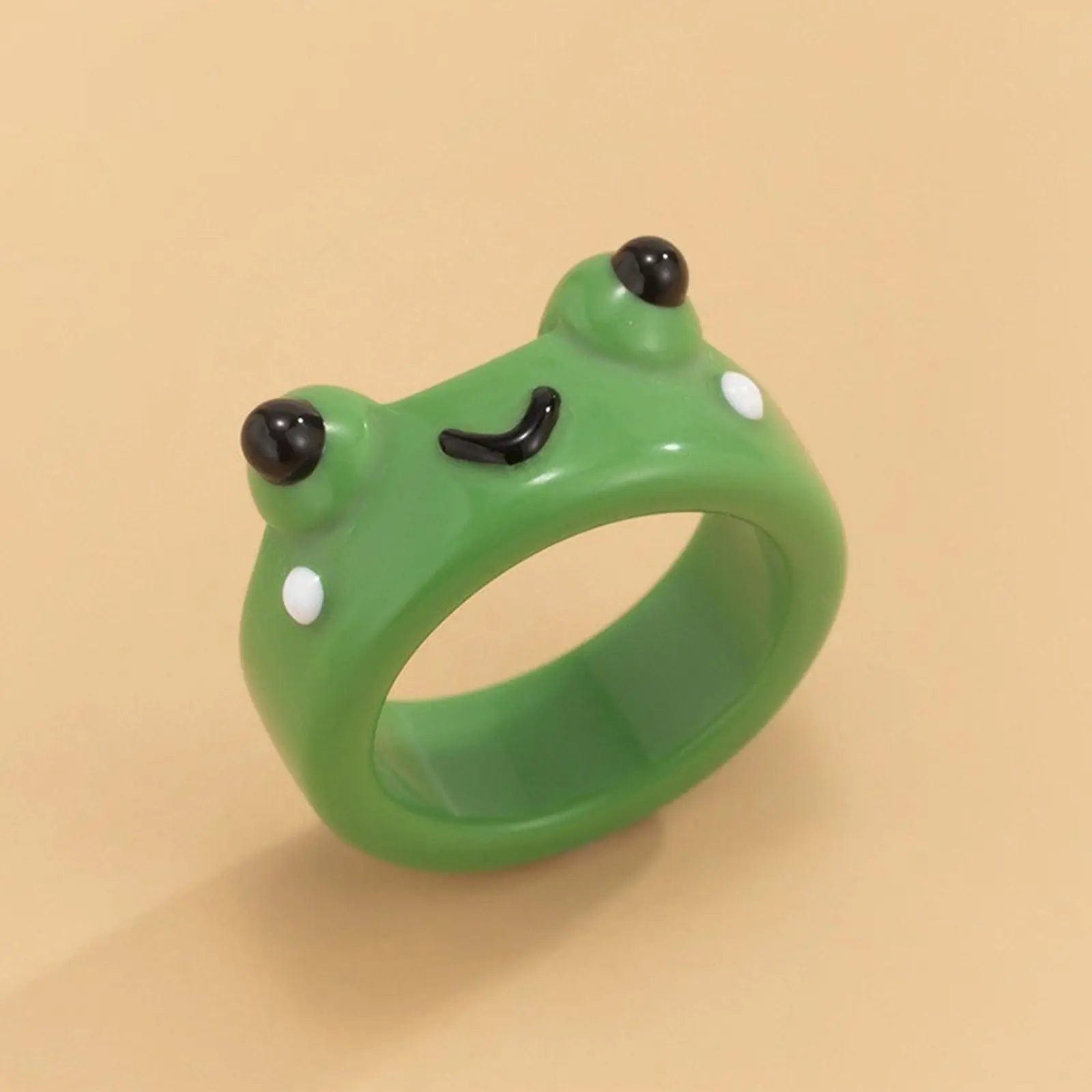 Eleganza Italiana Cute Smile Frog Rings For Kids Girls Funny Cartoon Animal Rings Aesthetic Jewelry Greative Friendship Party Travel Gifts Streetwear high fashion shein amazon temu target Walmart online