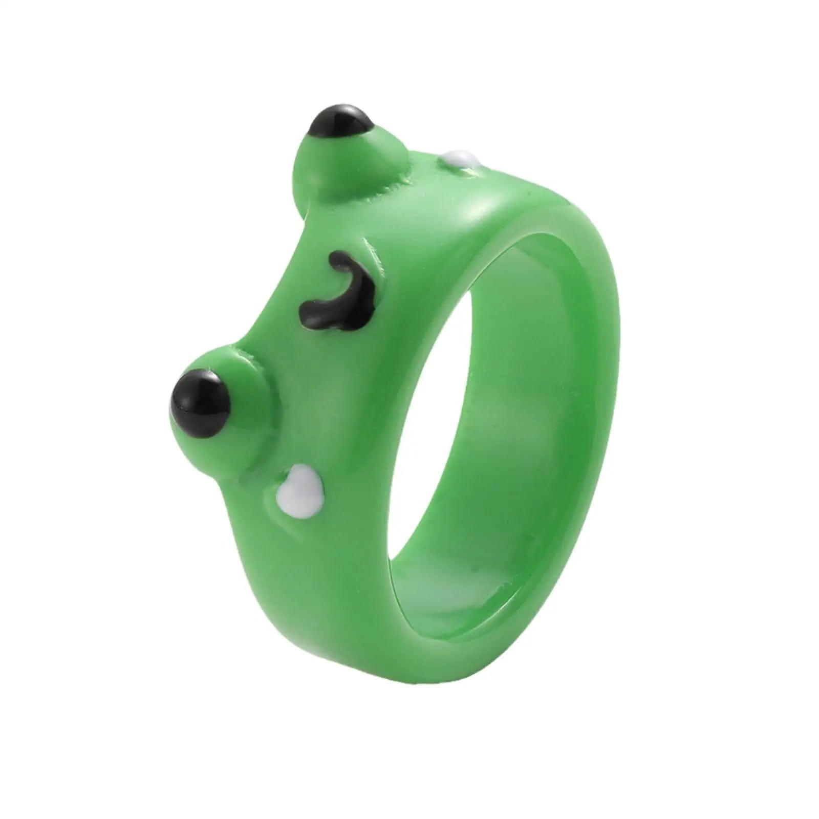 Eleganza Italiana Cute Smile Frog Rings For Kids Girls Funny Cartoon Animal Rings Aesthetic Jewelry Greative Friendship Party Travel Gifts Streetwear high fashion shein amazon temu target Walmart online