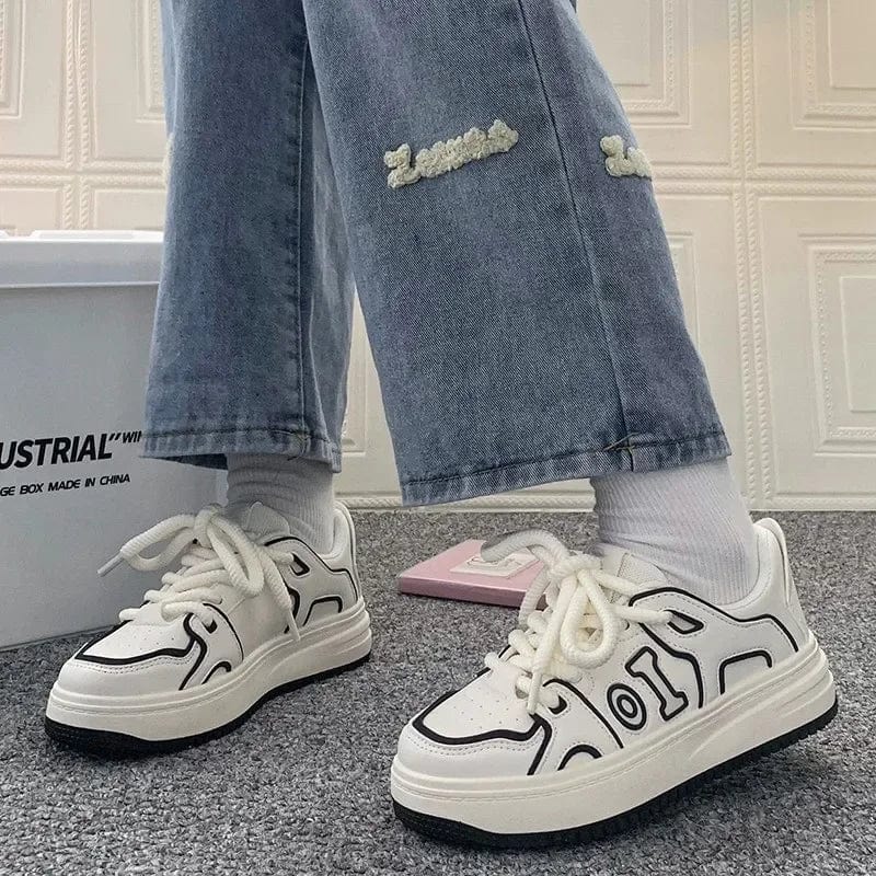 Eleganza Italiana Designer Women Letters Breathable White Sneakers Patchwork Shoes Thick Heel Sneakers Casual Running Platform Y2K Baskets Shoes Streetwear high fashion shein amazon temu target Walmart online