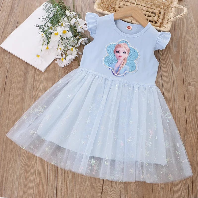 Eleganza Italiana Disney Summer New Girls Dress for Children Frozen Elsa Anna Princess Girl clothes Short Sleeve Ball Gown Carnival Party Dresses Streetwear high fashion shein amazon temu target Walmart online