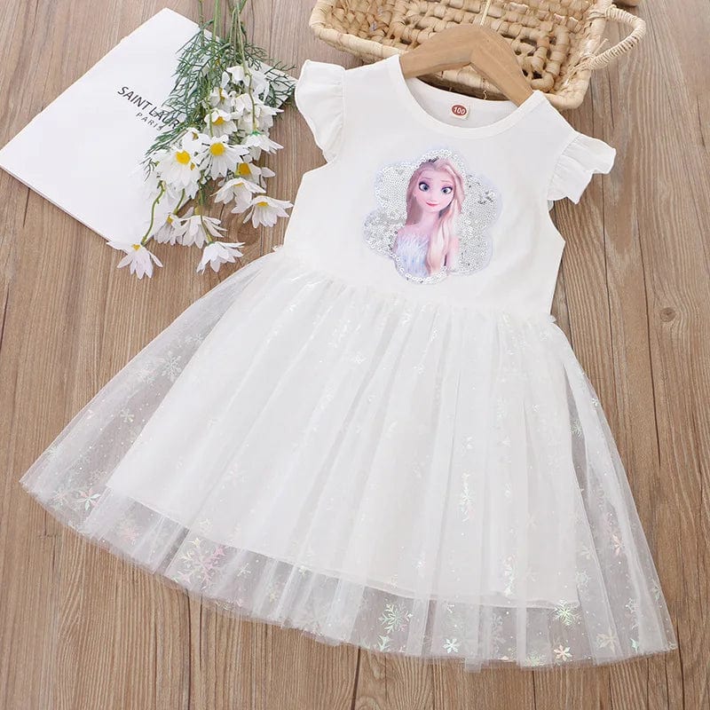 Eleganza Italiana Disney Summer New Girls Dress for Children Frozen Elsa Anna Princess Girl clothes Short Sleeve Ball Gown Carnival Party Dresses Streetwear high fashion shein amazon temu target Walmart online