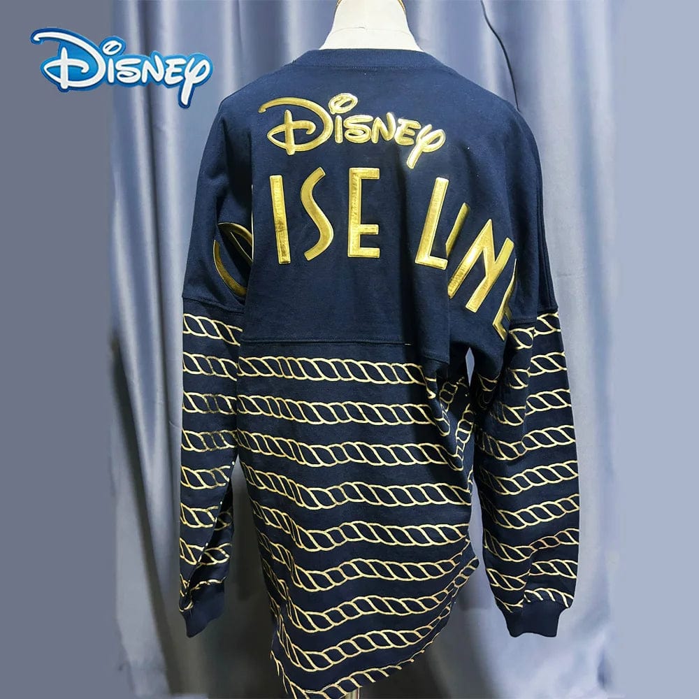 Eleganza Italiana Disney Women Couple Mickey Mouse Hoodies Sweatshirt Unisex Disney Cruise Line Letter Loose O-Neck Long Sleeves Jumper Casual New Streetwear high fashion shein amazon temu target Walmart online