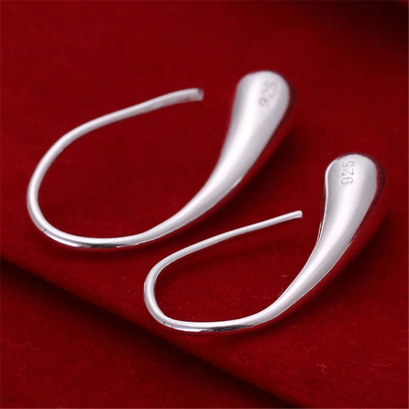 Eleganza Italiana DOTEFFIL 925 Sterling Silver Teardrop/Water drop/Raindrop Stud Earrings For Woman Wedding Engagement Fashion Party Charm Jewelry Streetwear high fashion shein amazon temu target Walmart online