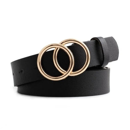 Eleganza Italiana Double Ring Belts for Women Girls Fashion Leopard Waist Belt PU Metal Buckle Heart Pin Belt Leisure Dress Jeans Wild Waistband Streetwear high fashion shein amazon temu target Walmart online