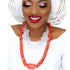 Eleganza Italiana Dudo African Coral Beads Jewelry Set One Layer With Big Balls In the Middle Necklace+ Bracelet+Earrings Accessories Traditional Streetwear high fashion shein amazon temu target Walmart online