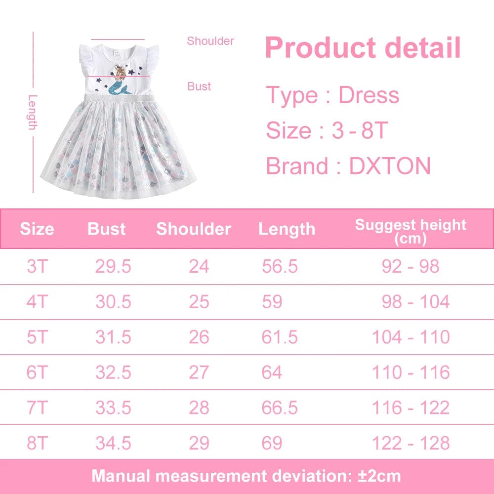 Eleganza Italiana DXTON Girls Sleeveless Summer Dress Kids Mermaid Sequined Princess Tulle Dresses Girls Birthday Party Dress Children Clothing Streetwear high fashion shein amazon temu target Walmart online