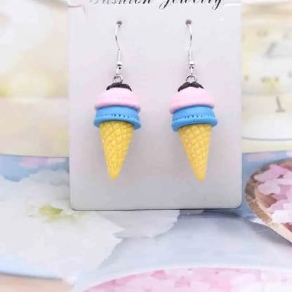 Eleganza Italiana Earring For Women Resin Handmade Cute Animals Ice Cream Drinks Candy Fruits Pissa Drop Earrings Funny Gift Streetwear high fashion shein amazon temu target Walmart online