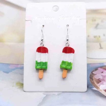 Eleganza Italiana Earring For Women Resin Handmade Cute Animals Ice Cream Drinks Candy Fruits Pissa Drop Earrings Funny Gift Streetwear high fashion shein amazon temu target Walmart online