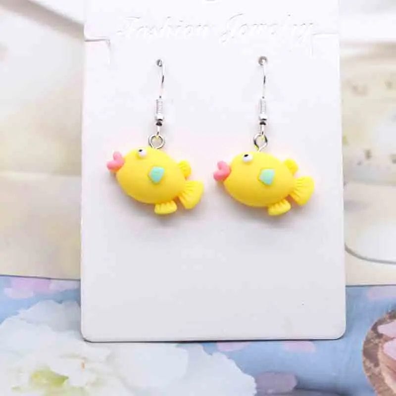 Eleganza Italiana Earring For Women Resin Handmade Cute Animals Ice Cream Drinks Candy Fruits Pissa Drop Earrings Funny Gift Streetwear high fashion shein amazon temu target Walmart online