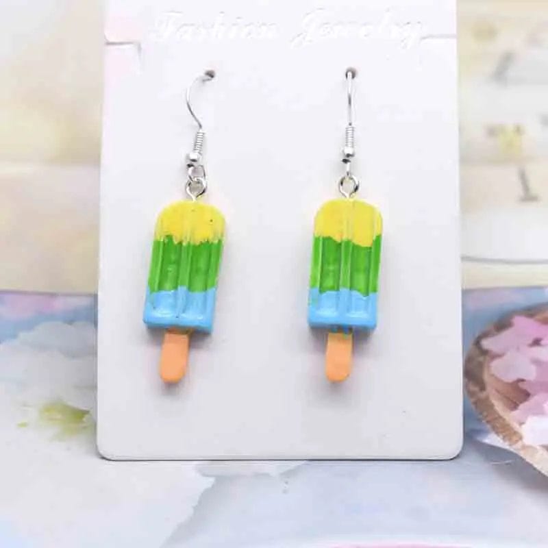 Eleganza Italiana Earring For Women Resin Handmade Cute Animals Ice Cream Drinks Candy Fruits Pissa Drop Earrings Funny Gift Streetwear high fashion shein amazon temu target Walmart online