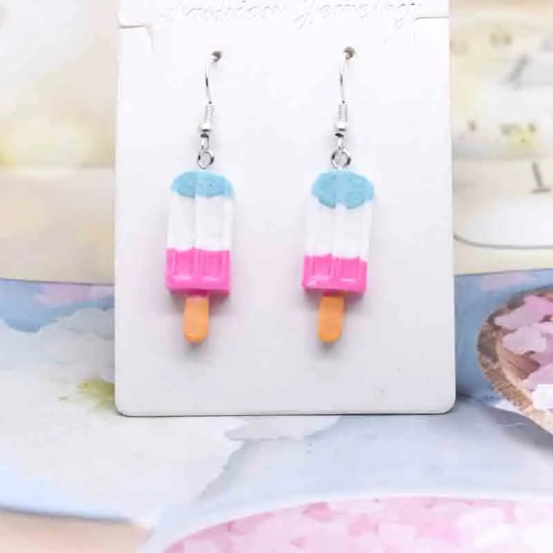 Eleganza Italiana Earring For Women Resin Handmade Cute Animals Ice Cream Drinks Candy Fruits Pissa Drop Earrings Funny Gift Streetwear high fashion shein amazon temu target Walmart online