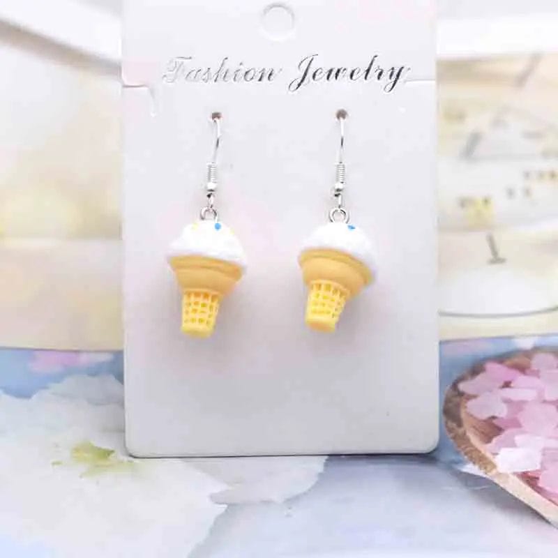 Eleganza Italiana Earring For Women Resin Handmade Cute Animals Ice Cream Drinks Candy Fruits Pissa Drop Earrings Funny Gift Streetwear high fashion shein amazon temu target Walmart online