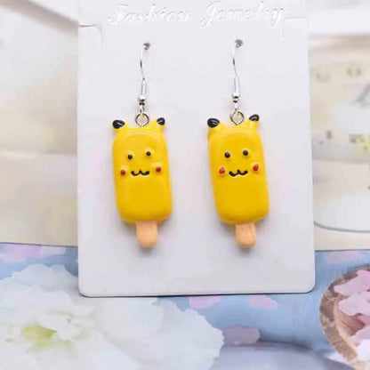 Eleganza Italiana Earring For Women Resin Handmade Cute Animals Ice Cream Drinks Candy Fruits Pissa Drop Earrings Funny Gift Streetwear high fashion shein amazon temu target Walmart online